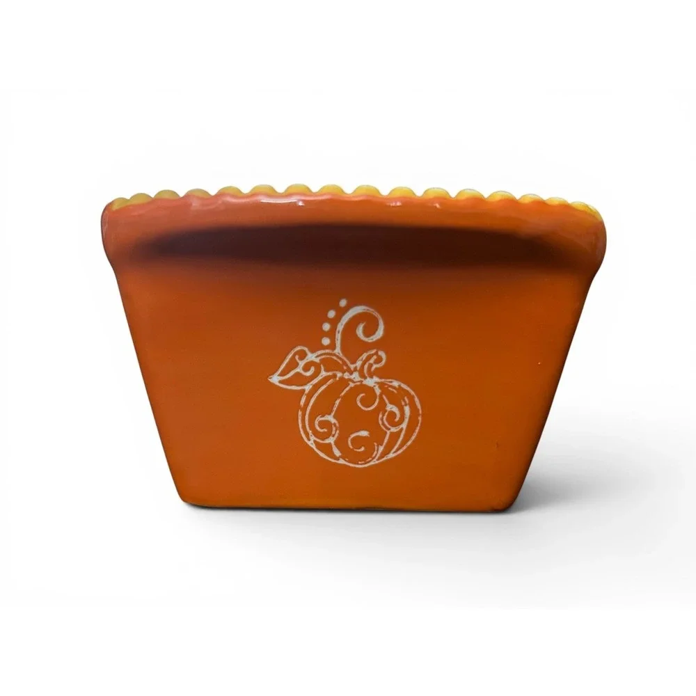 Temp-tations by Tara Harvest 12oz Mini Loaf Pan w/ Lid Pumpkin Scroll Fall NWT